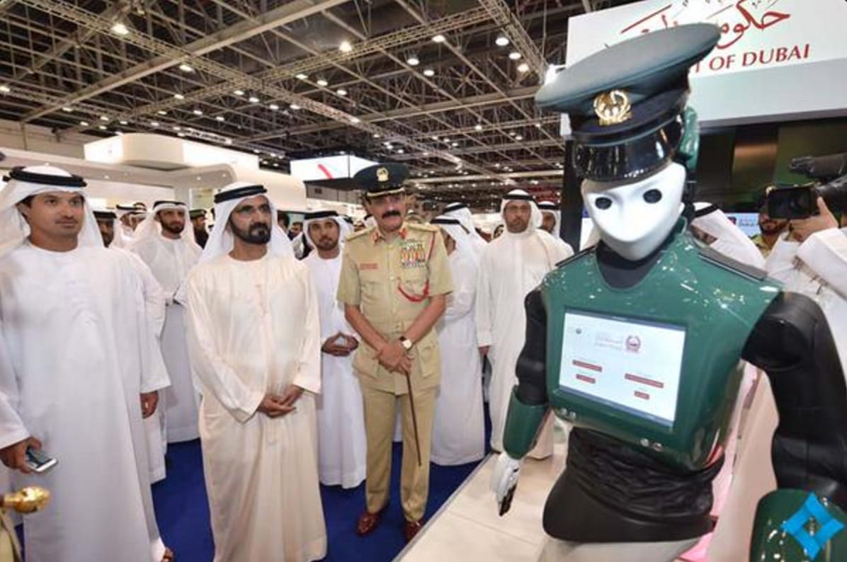 First time in dubai robot police officer is on duty