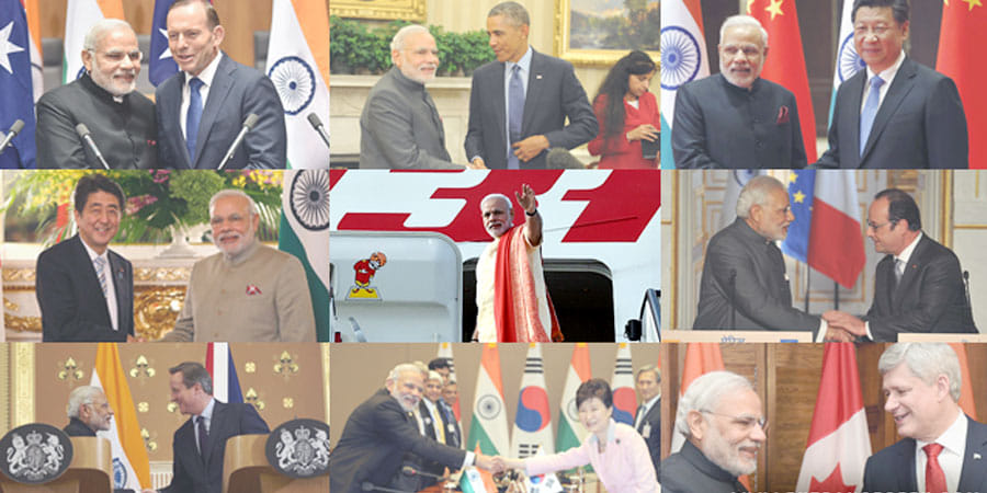 pm narendra modi meets more than 100 foreign leaders during his 3 years tenure