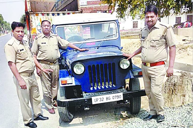 stolen police jeep found in barabanki