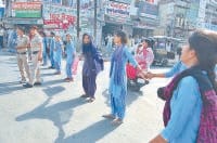 board result, girls, protest, road jaam, kaithal