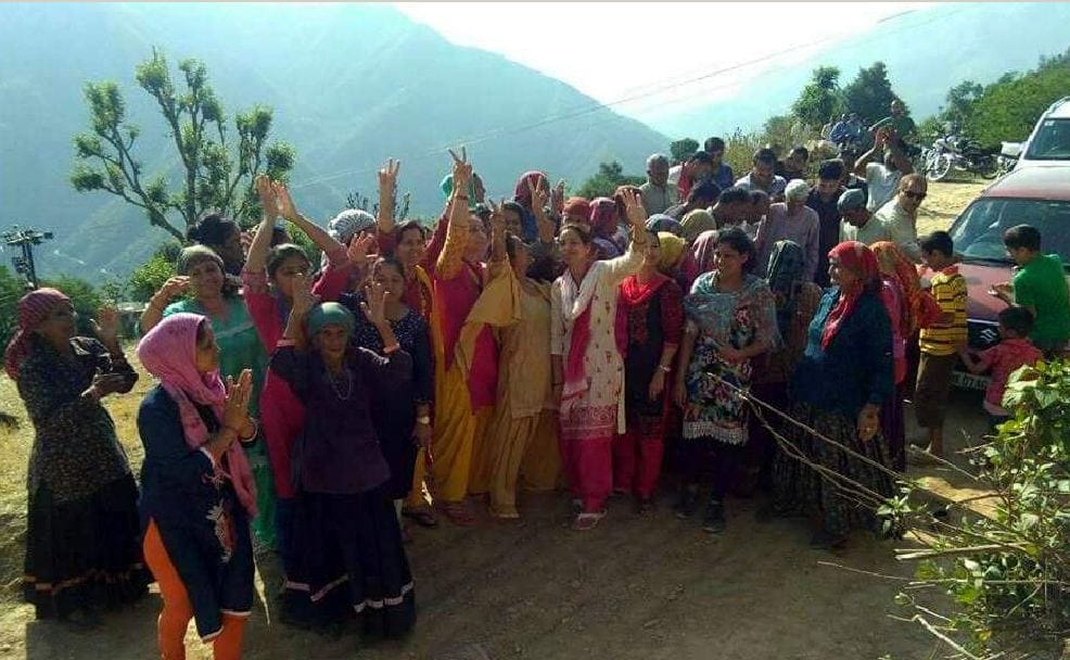 villagers made the road by digging the mountain