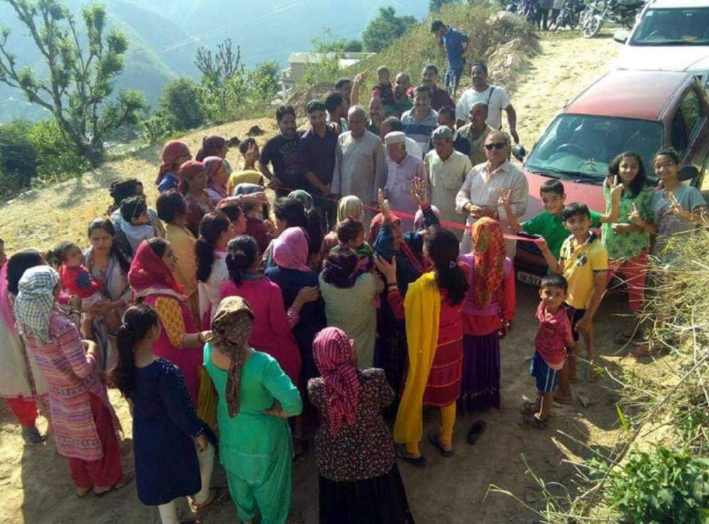 villagers made the road by digging the mountain