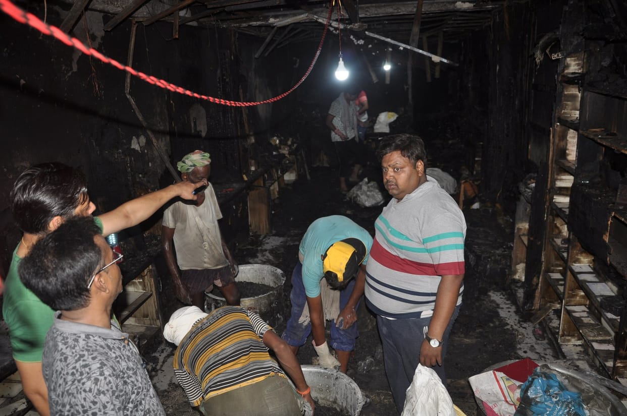 Fire in Baldev plaza