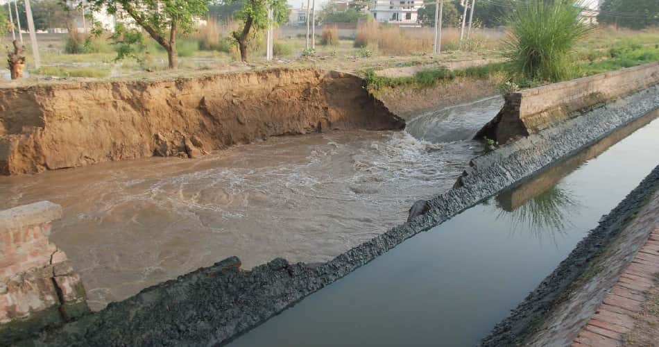 flood in bathinda due to canal breaking