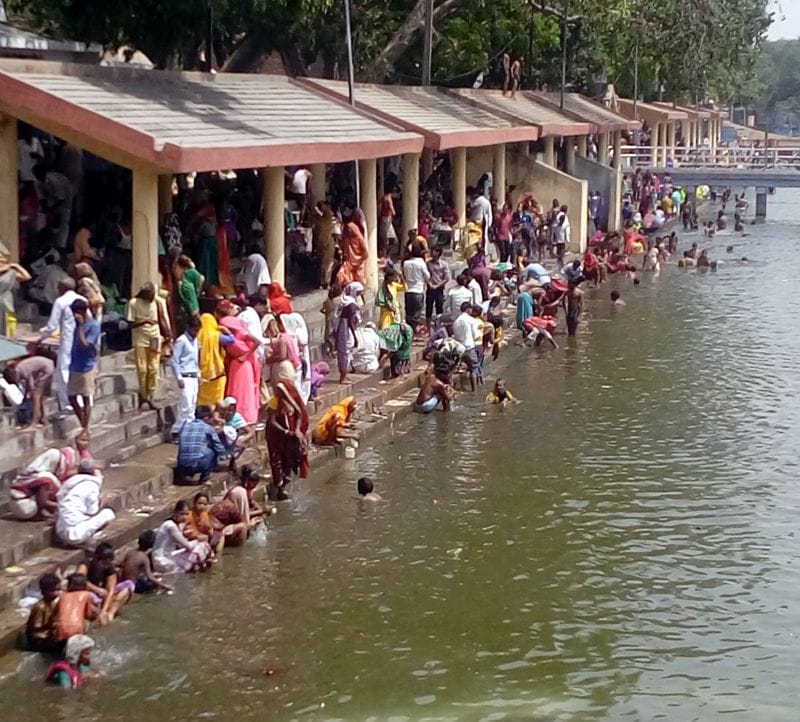 cellebration at ganga river in kasganj