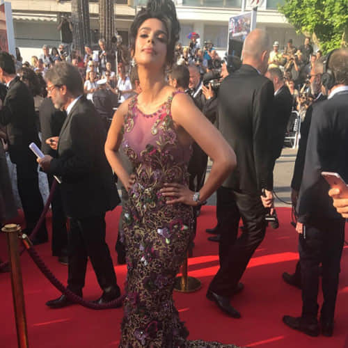 Cannes 2017: Mallika Sherawat shows her cleavage in 'mermaid' gown