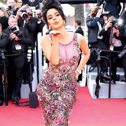 Cannes 2017: Mallika Sherawat shows her cleavage in 'mermaid' gown