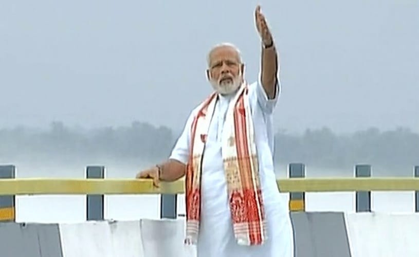 On Three Years Of Modi Government, Narendra Modi inaugurates Dhola-Sadia Bridge in Assam