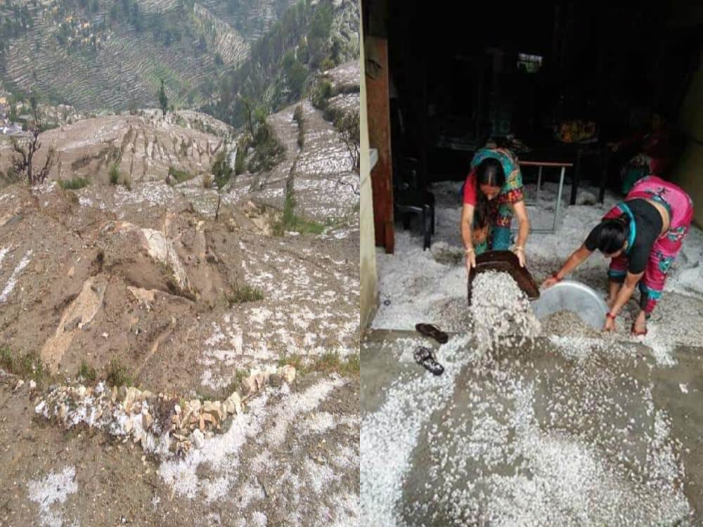 photos of rain and hailstorm like disaster in uttarakhand