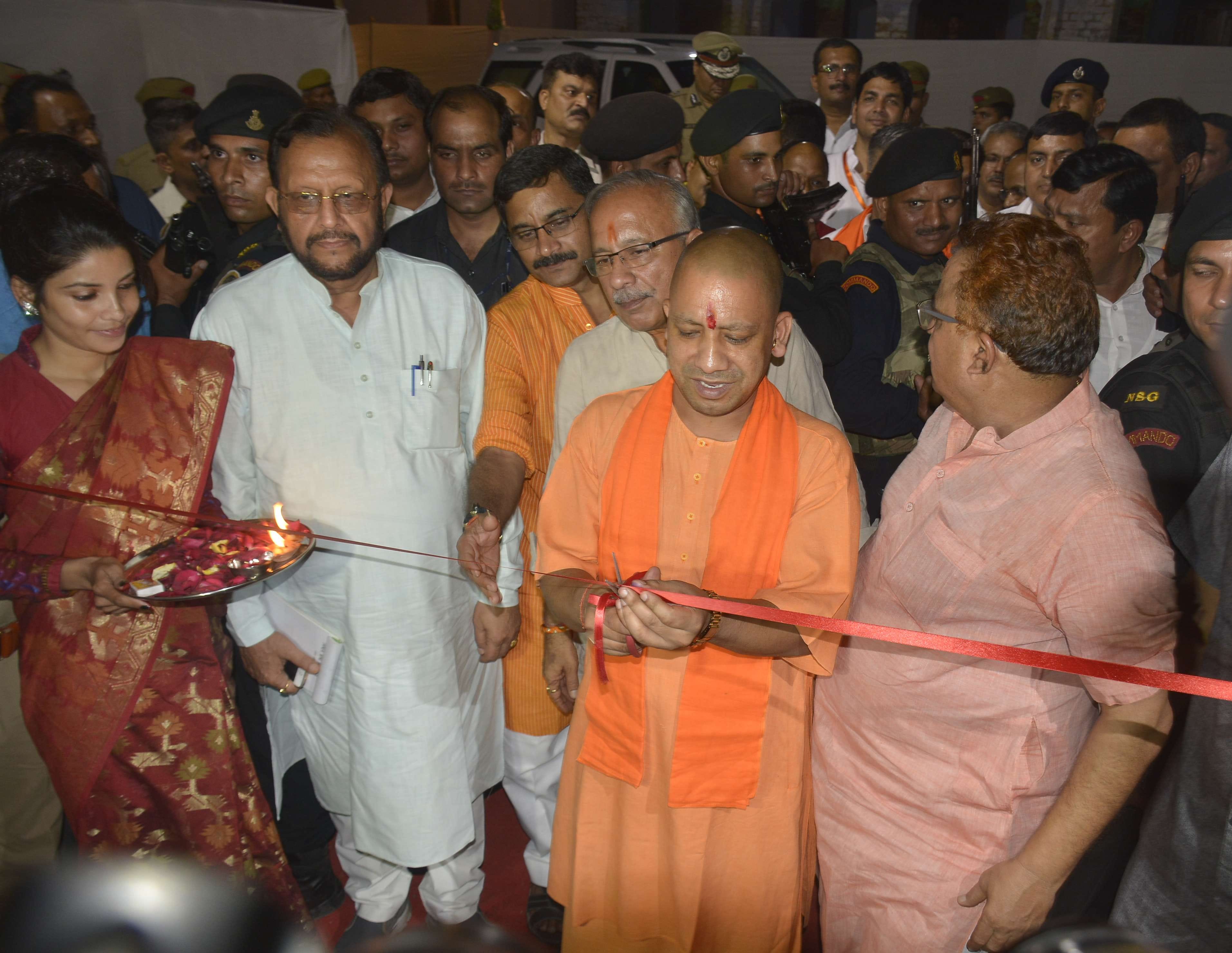 see the photos of cm yogi varanasi visit first day