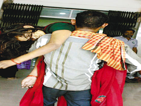 Woman drowned on emergency door