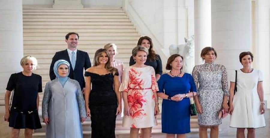 Luxembourg's 'first husband' joined world leaders' spouses for a photo