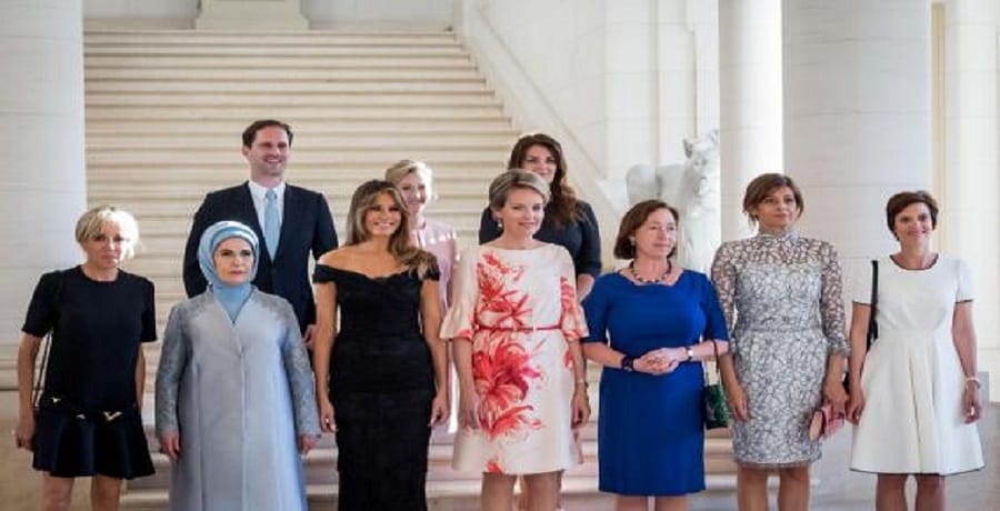 Luxembourg's 'first husband' joined world leaders' spouses for a photo