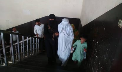   media, politician and people gathering in jewer bulandshahr highway gangrape victims house