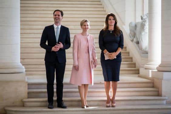 Luxembourg's 'first husband' joined world leaders' spouses for a photo