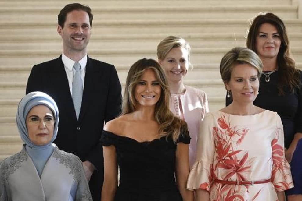 Luxembourg's 'first husband' joined world leaders' spouses for a photo