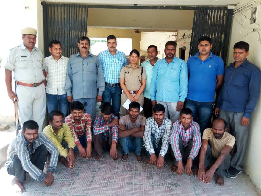 alwar police arrested eight criminal