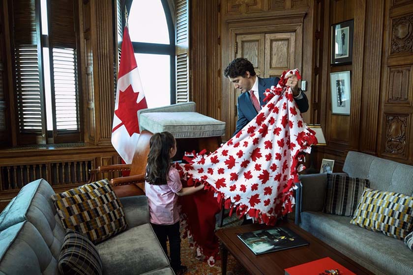  Canada: 5-year-old becomes PM for a day, built a pillow fort