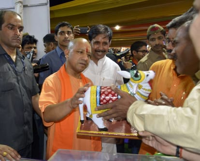 cm yogi target Opposition Party at varanasi