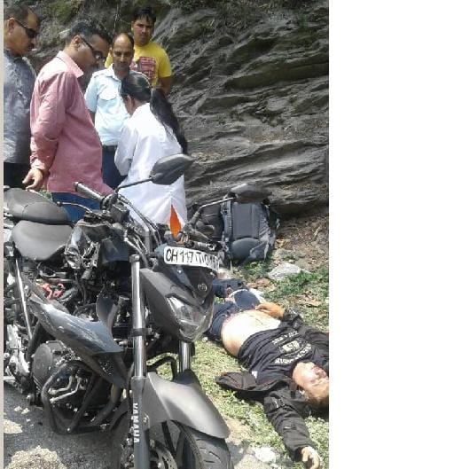 bike accident, one died on spot