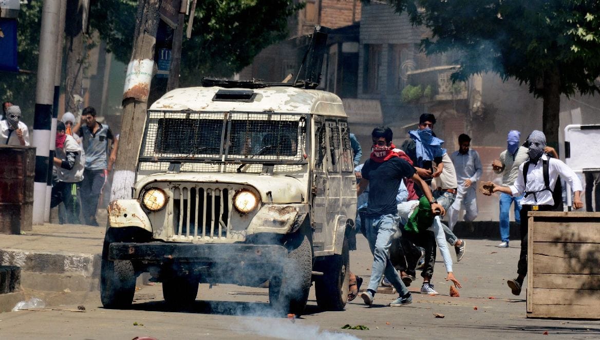 kashmir unrest after terrorist of hizbul killed