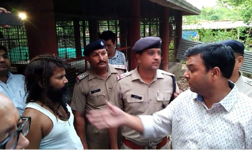 swami shivanand fast unswerving against illegal mining in ganga