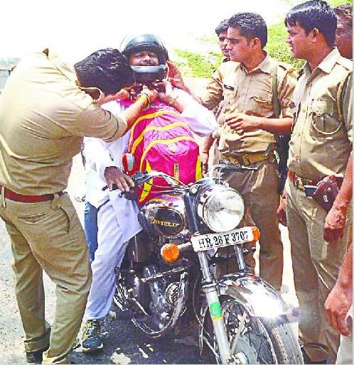 Take off helmets and see, Rahul Gandhi is not