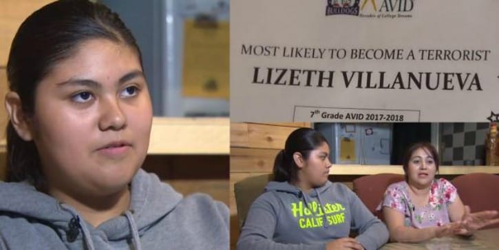 13 year old school girl gets a terrorist award in America