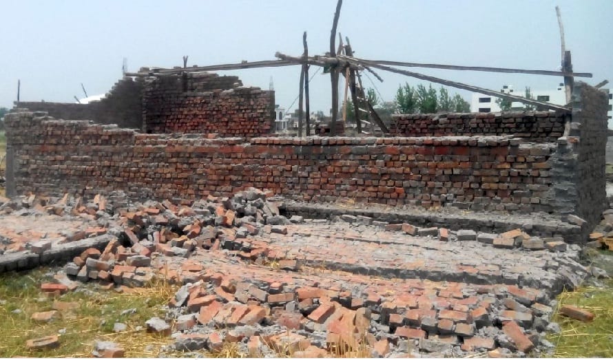Under construction house collapse