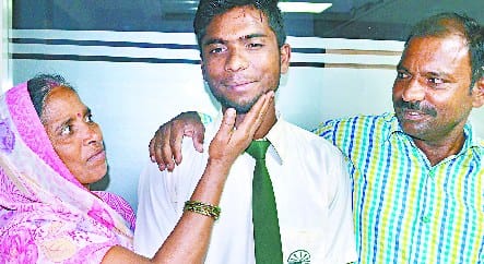 Electrician's son of school guard gained 82 percent marks