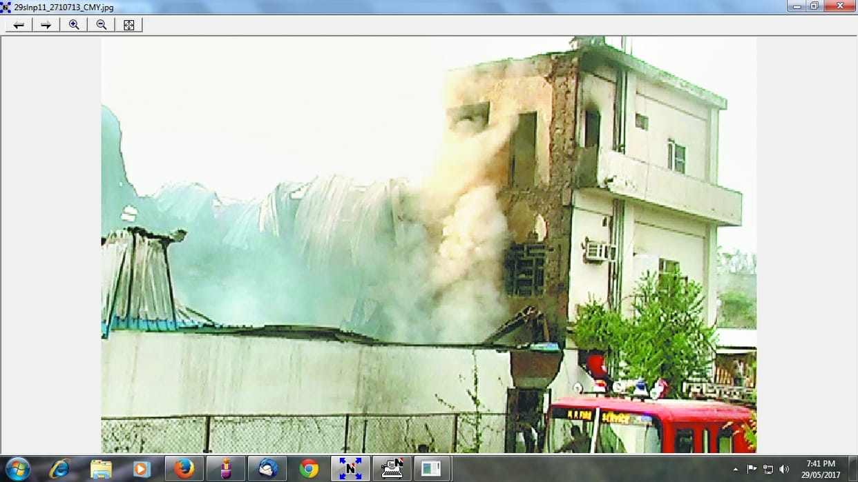 The transfarmer Industries took fire in baddi