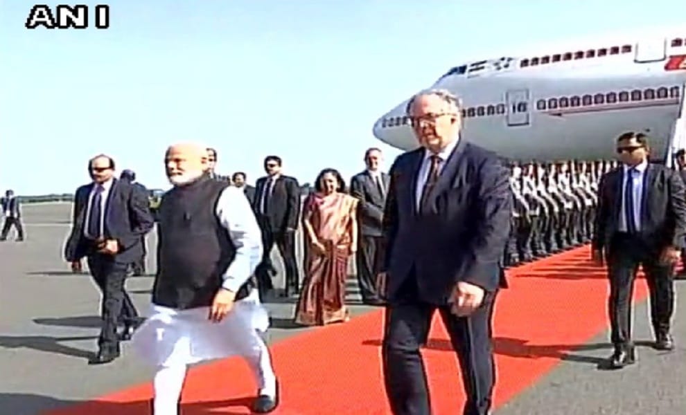 PM Narendra Modi reaches Berlin in Germany, this is his first stop in the 4-nation trip