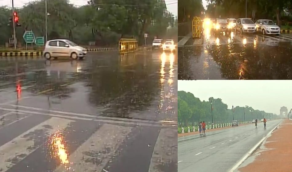 delhi ncr witness rains, mercury dips