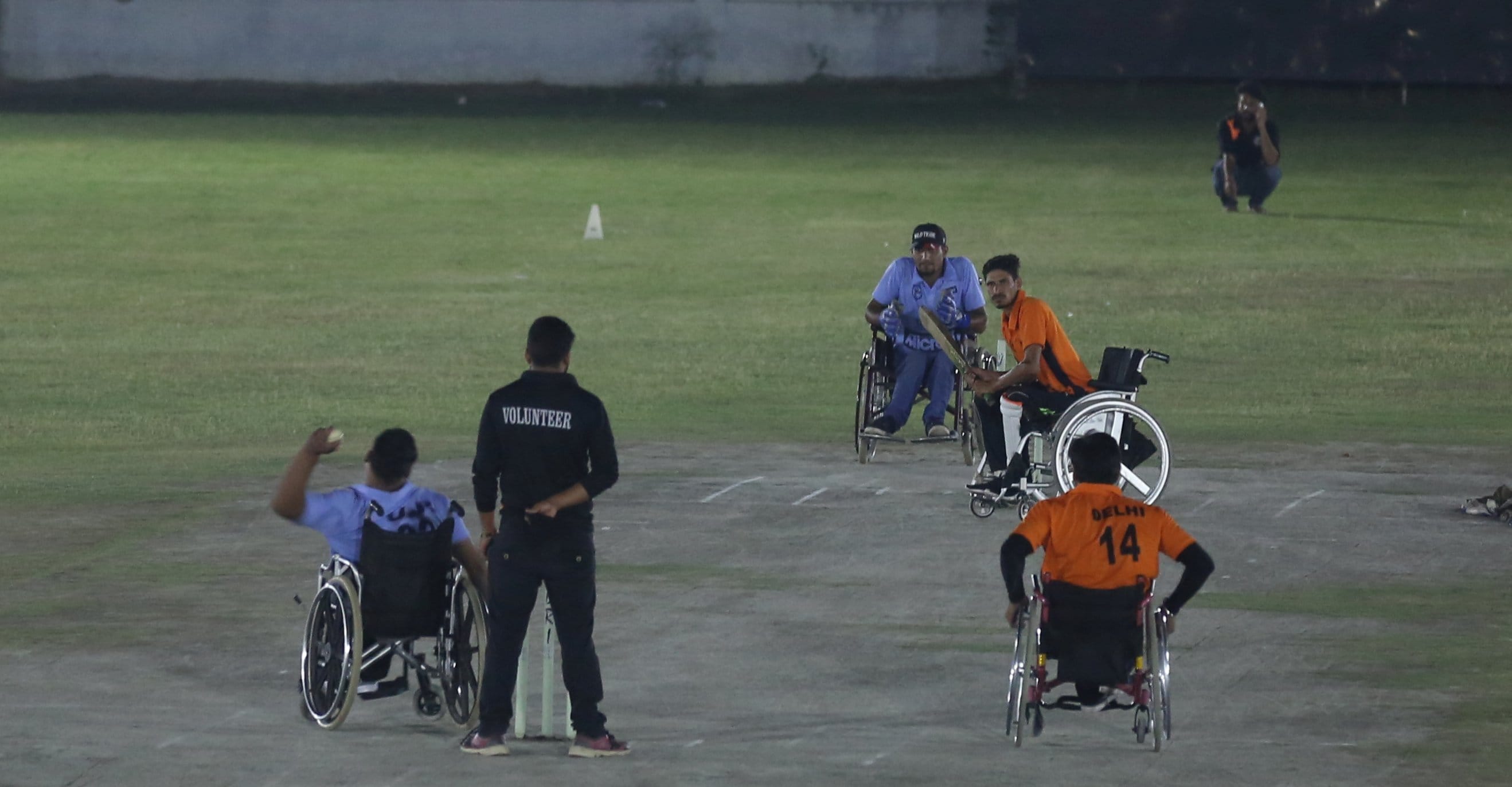 wheel chair cricket match in lucknow