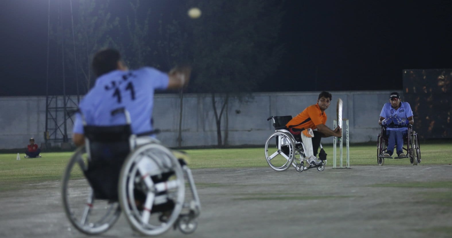 wheel chair cricket match in lucknow