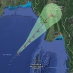 Where did the storm 'Mora'come from? and how has it come to the names of dangerous storms