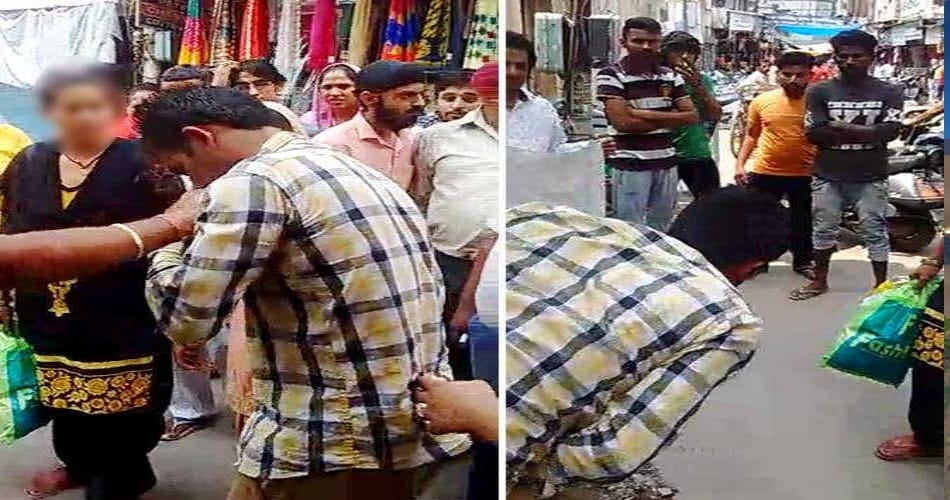  women beat a man on road