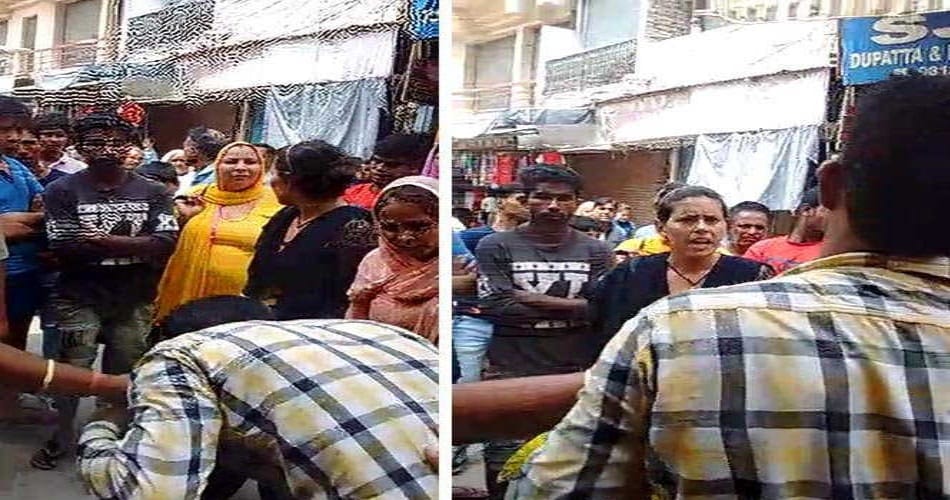 molestation with panipat lady, boy beating in market