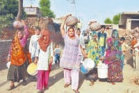 jind, water problem, protest, village,  harayana
