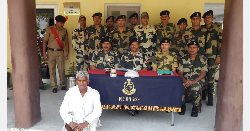 bsf found heroine from farmer