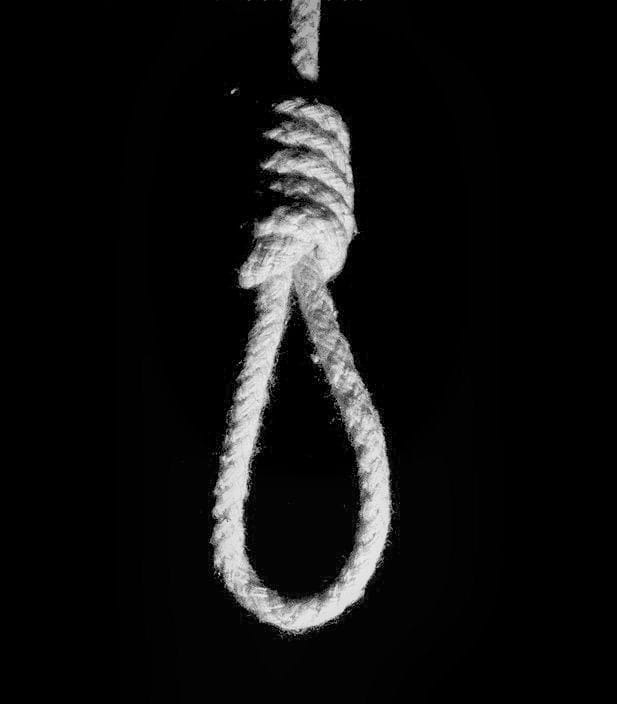 Hawker hanged, dead.