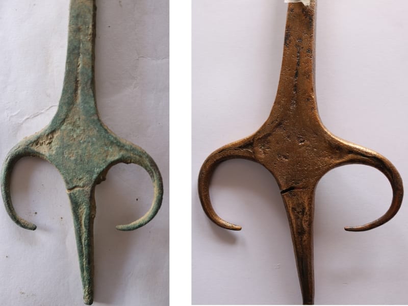harappa civilization arms being cleaned by asi in agra