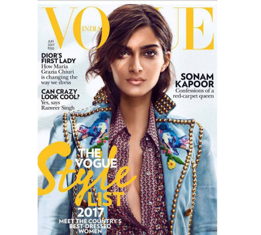 Sonam Kapoor latest cover shoot for vogue magazine