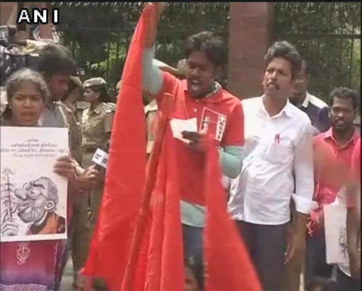 Students protest against cattle slaughter ban&attack on a IIT-Madras PhD scholar in Chennai