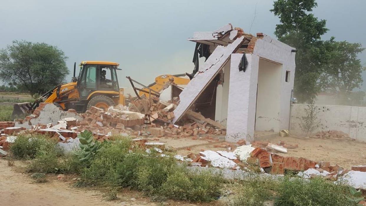 Four illegal colonies demolished.