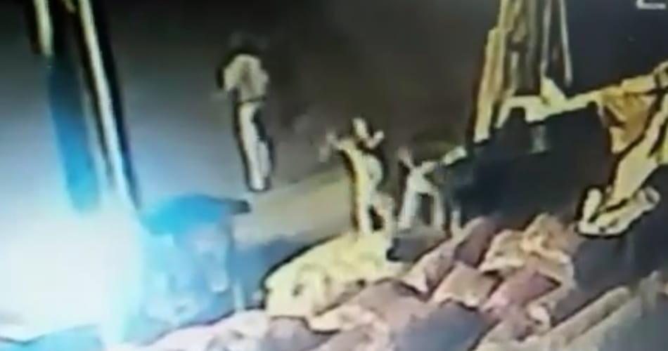 Two Haryana cops caught stealing melons, captured in cctv