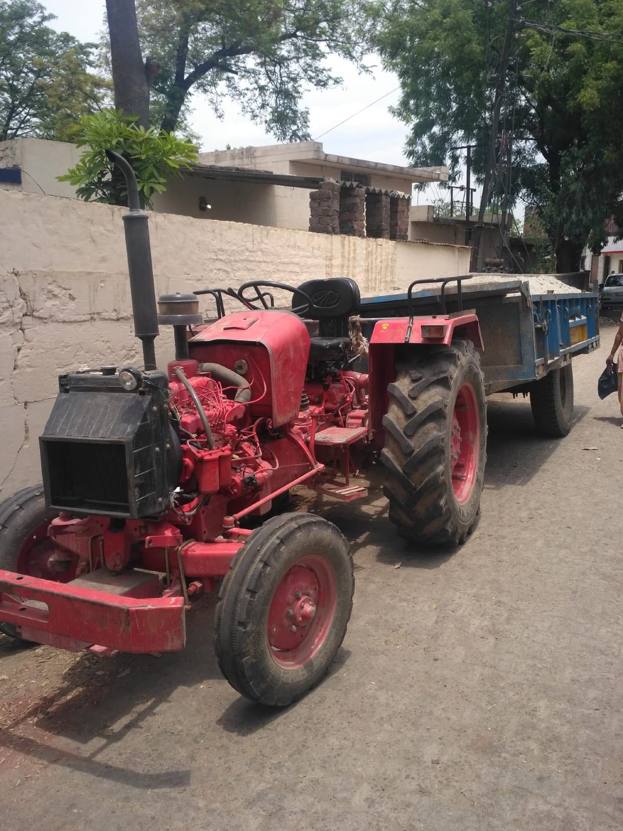 Illegal mining in the irrigation canal.