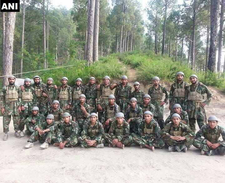 Latest batch of Hizb-ul-Mujahideen trainees at a camp in Muzaffarabad, PoK