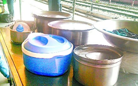 Travelers note ... 'Basi Pudri-Rice sold at junction'
