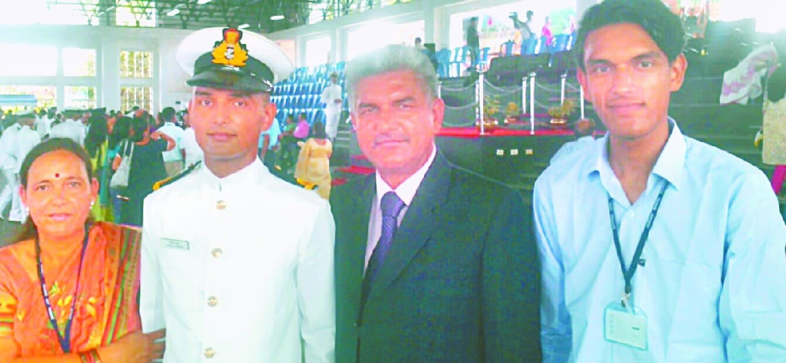  cantonment son made Navy officer